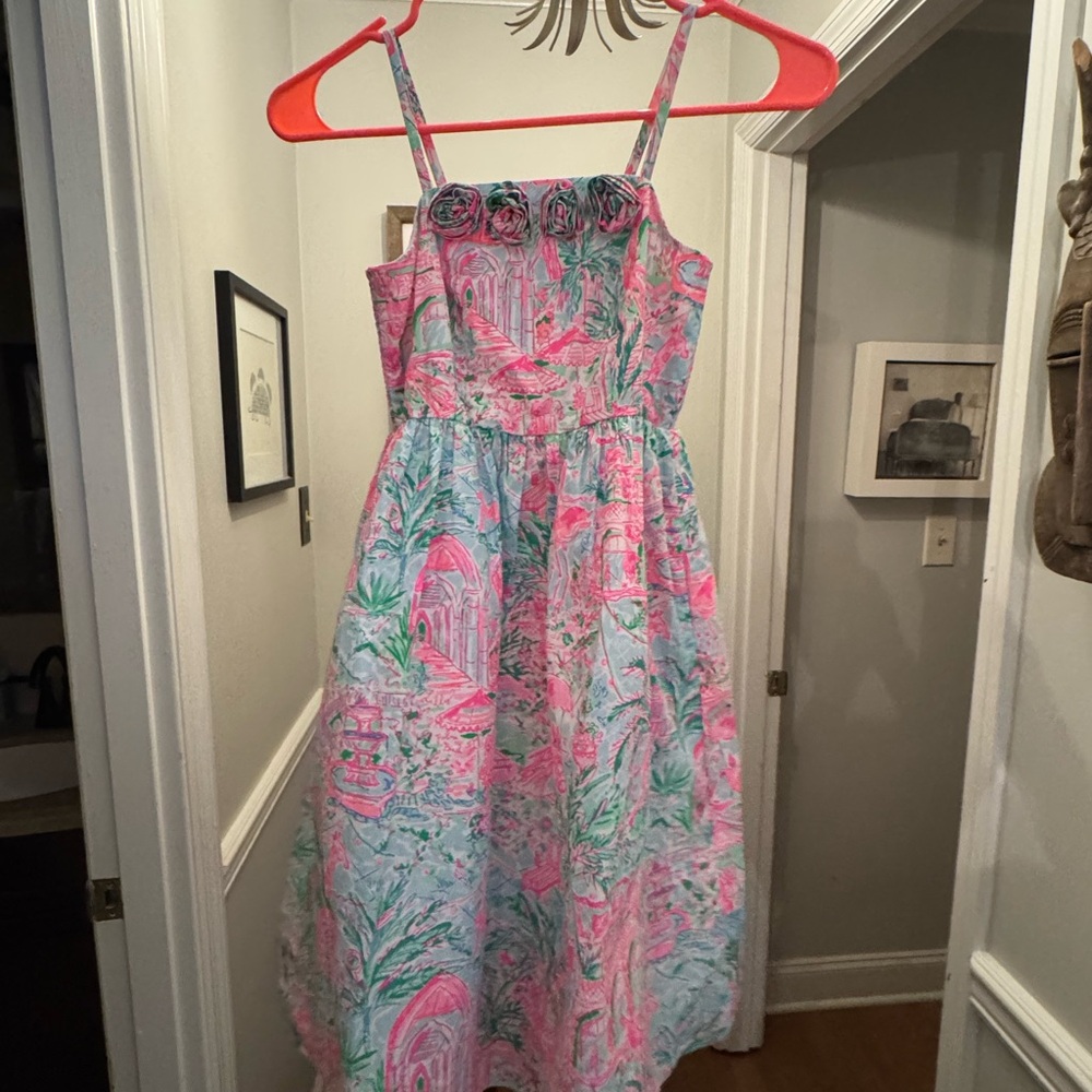 Lilly Pulitzer Pink and Blue Floral Kids Dress